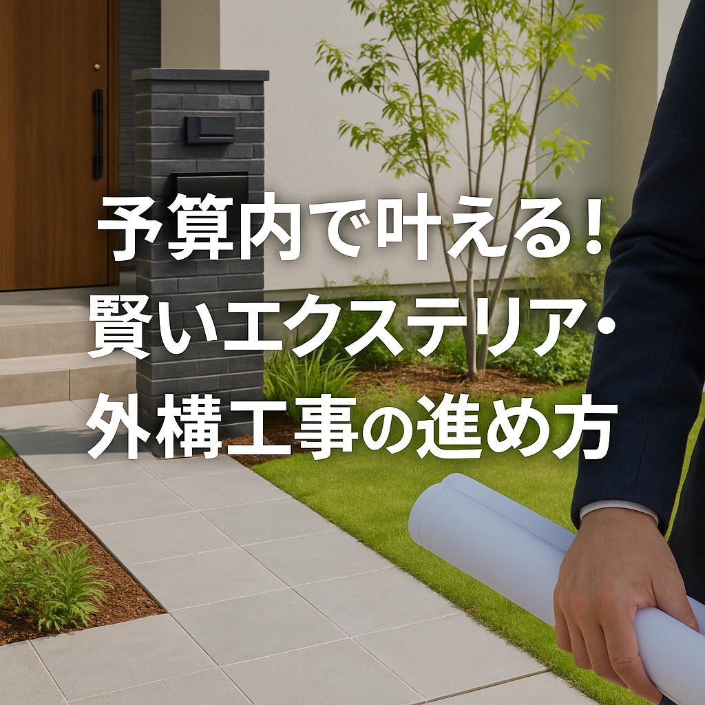 予算内で叶える！賢いエクステリア・外構工事の進め方