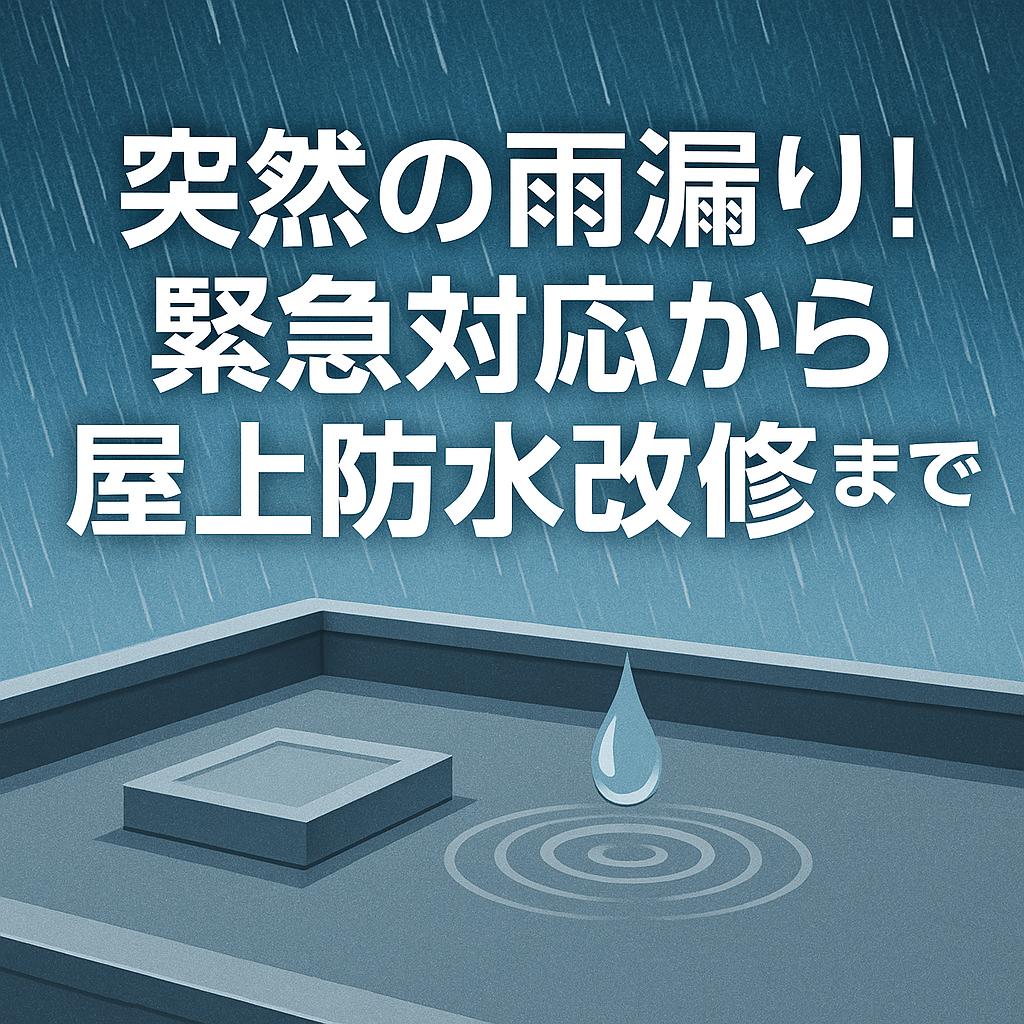 突然の雨漏り！緊急対応から屋上防水改修まで
