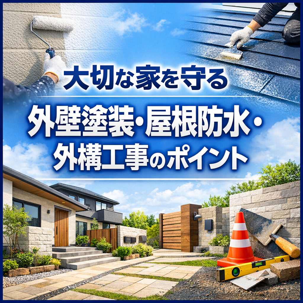 大切な家を守る外壁塗装・屋根防水・外構工事のポイント