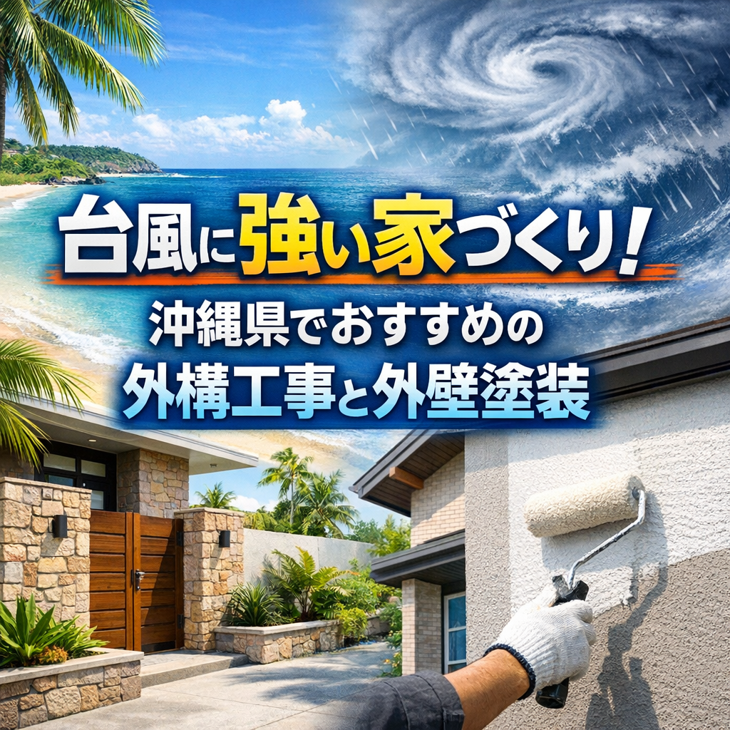 台風に強い家づくり!沖縄県でおすすめの外構工事と外壁塗装
