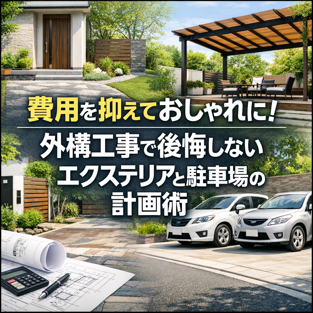費用を抑えておしゃれに!外構工事で後悔しないエクステリアと駐車場の計画術