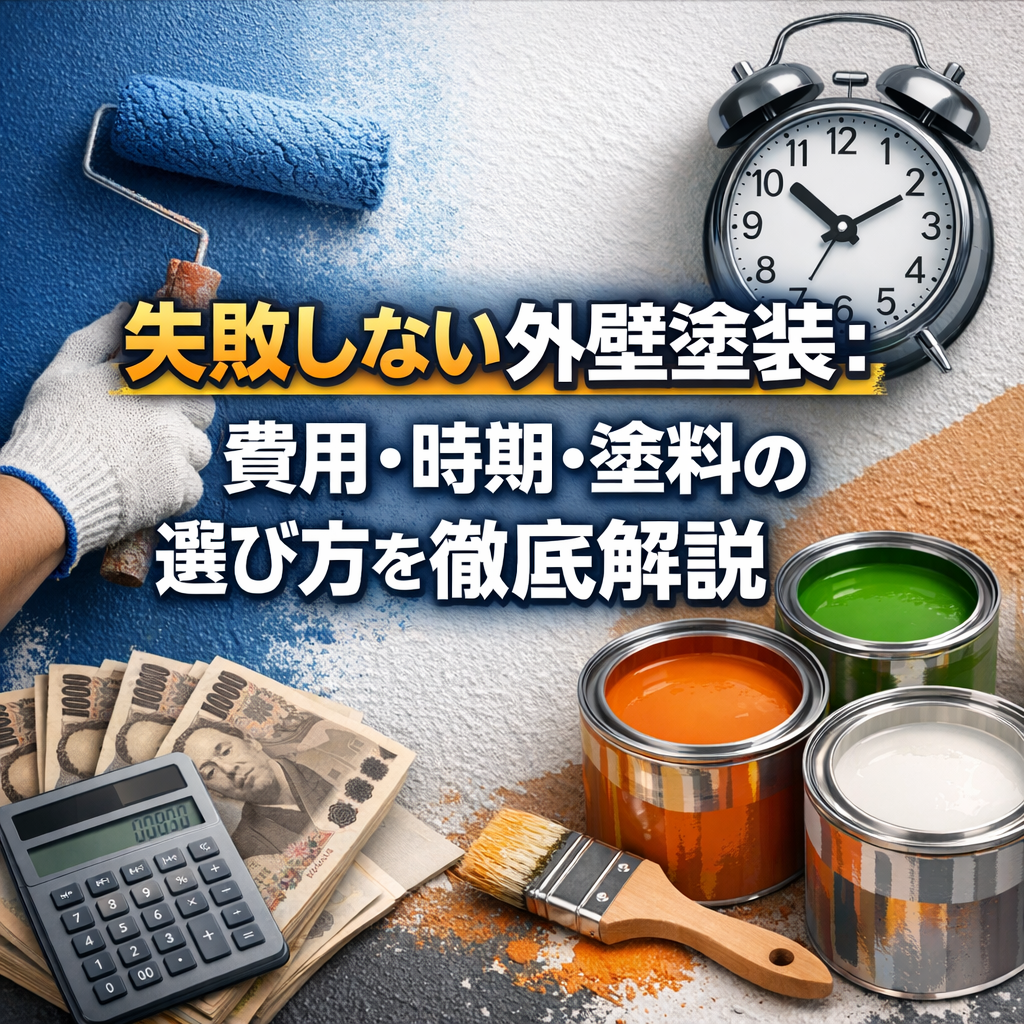 失敗しない外壁塗装：費用・時期・塗料の選び方を徹底解説
