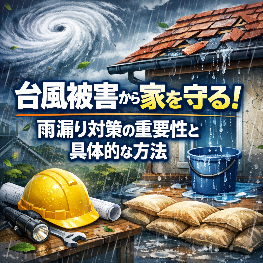 台風被害から家を守る！雨漏り対策の重要性と具体的な方法