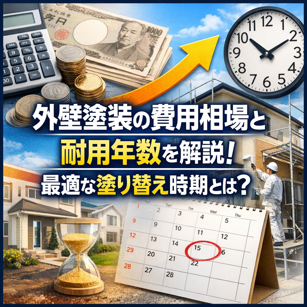 外壁塗装の費用相場と耐用年数を解説！最適な塗り替え時期とは？