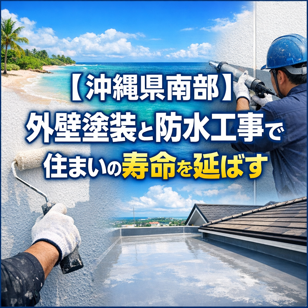 【沖縄県南部】外壁塗装と防水工事で住まいの寿命を延ばす
