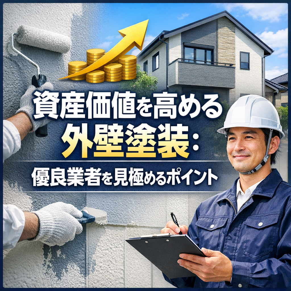 資産価値を高める外壁塗装：優良業者を見極めるポイント