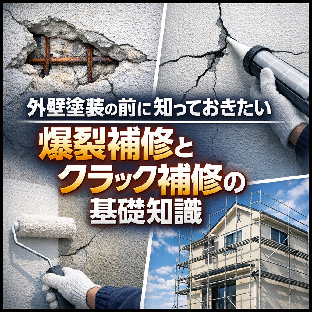 外壁塗装の前に知っておきたい爆裂補修とクラック補修の基礎知識