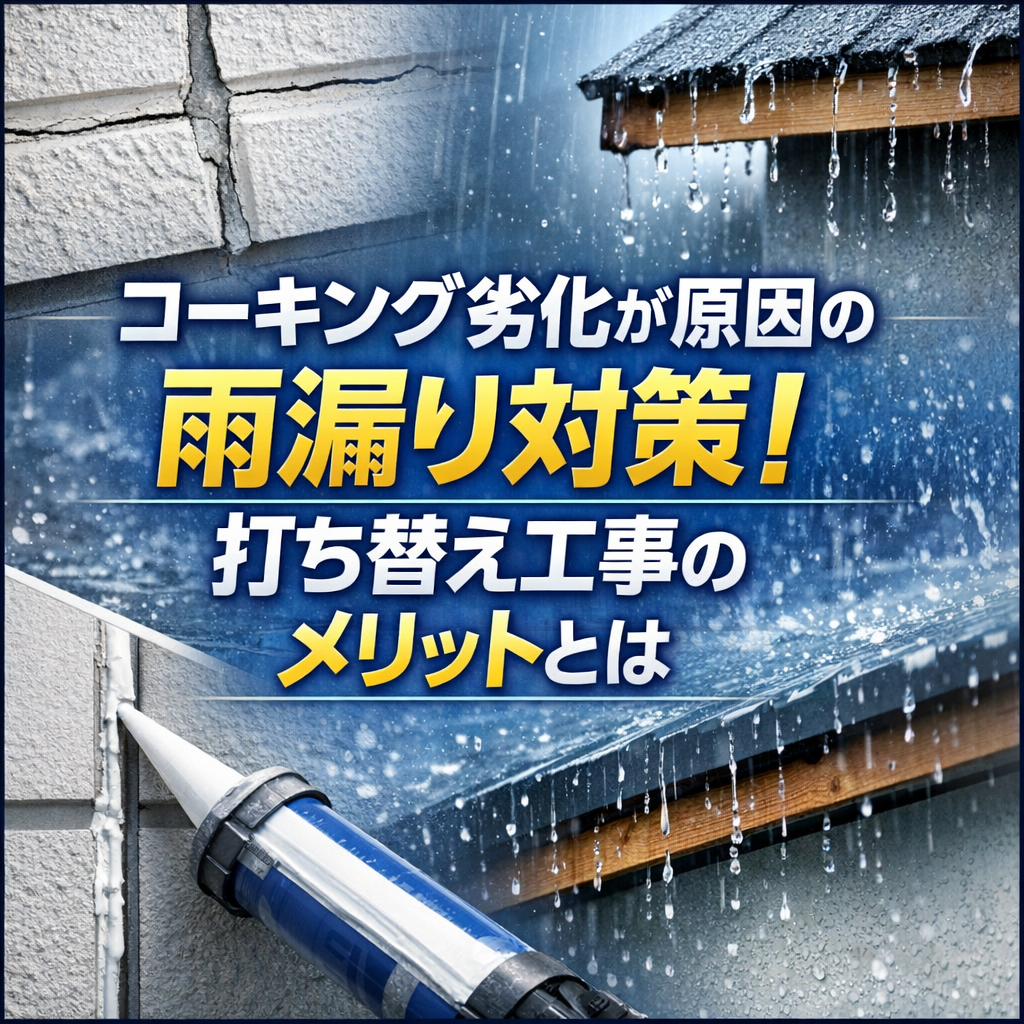 コーキング劣化が原因の雨漏り対策！打ち替え工事のメリットとは