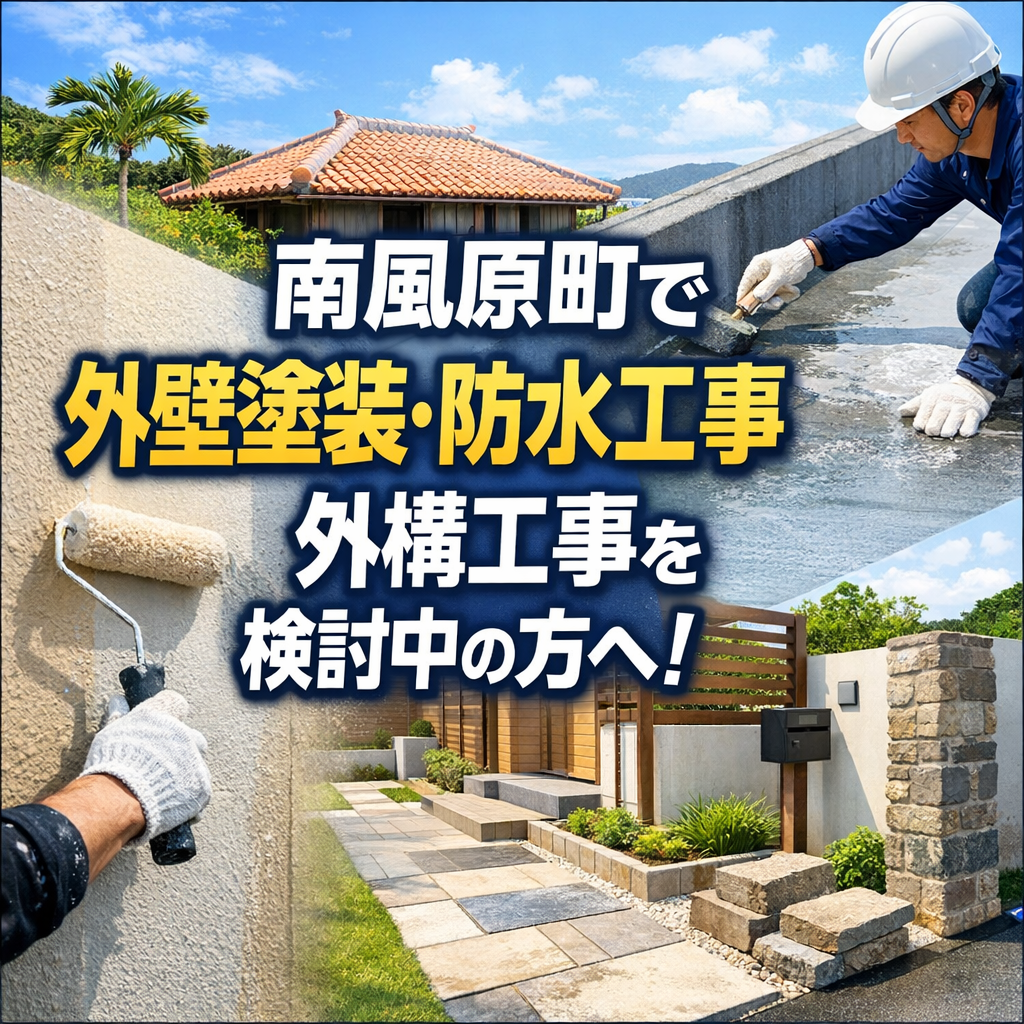 南風原町で外壁塗装・防水工事・外構工事を検討中の方へ!