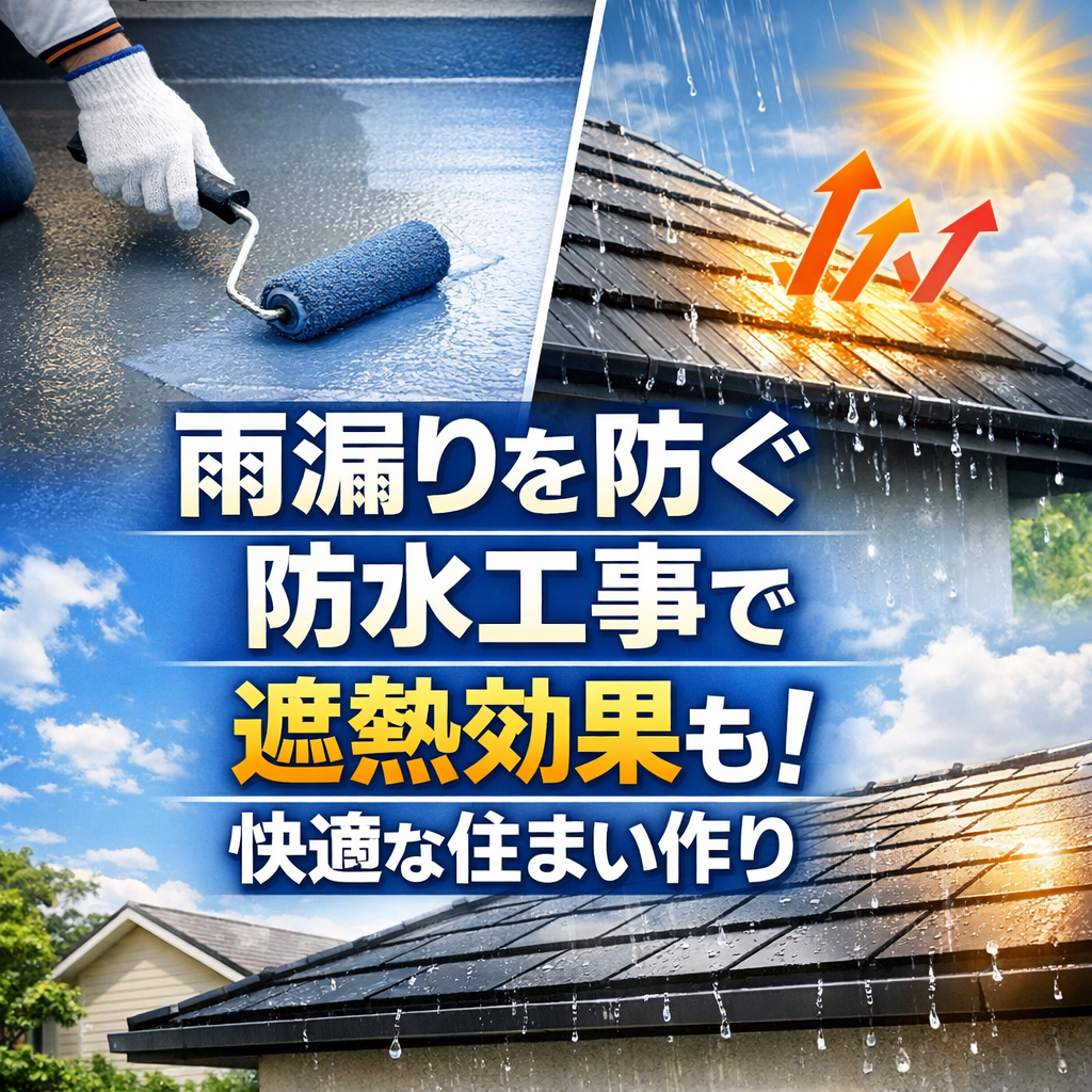 雨漏りを防ぐ防水工事で遮熱効果も!快適な住まい作り