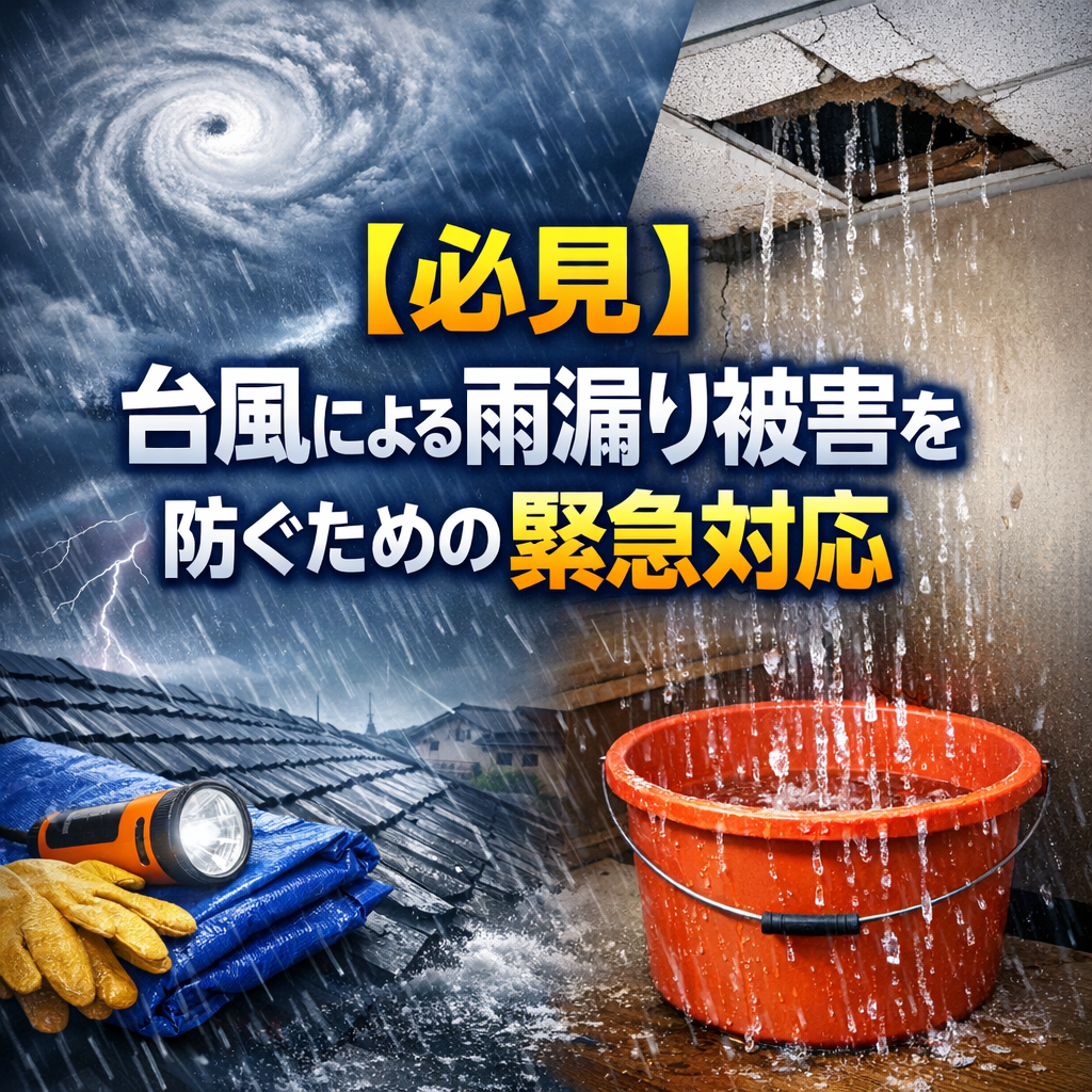 【必見】台風による雨漏り被害を防ぐための緊急対応