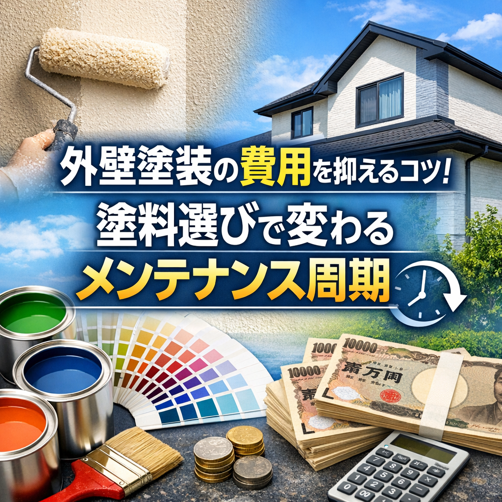 外壁塗装の費用を抑えるコツ！塗料選びで変わるメンテナンス周期
