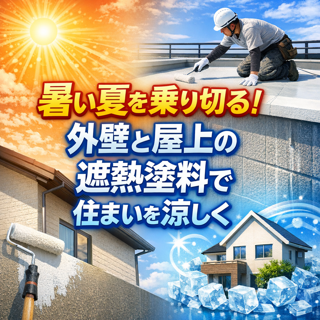 暑い夏を乗り切る！外壁と屋上の遮熱塗料で住まいを涼しく