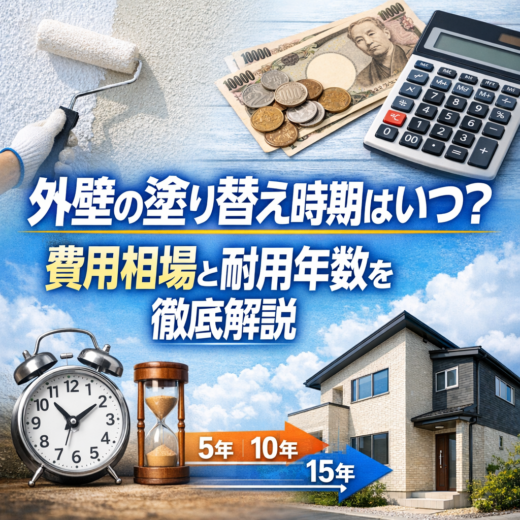 外壁の塗り替え時期はいつ?費用相場と耐用年数を徹底解説
