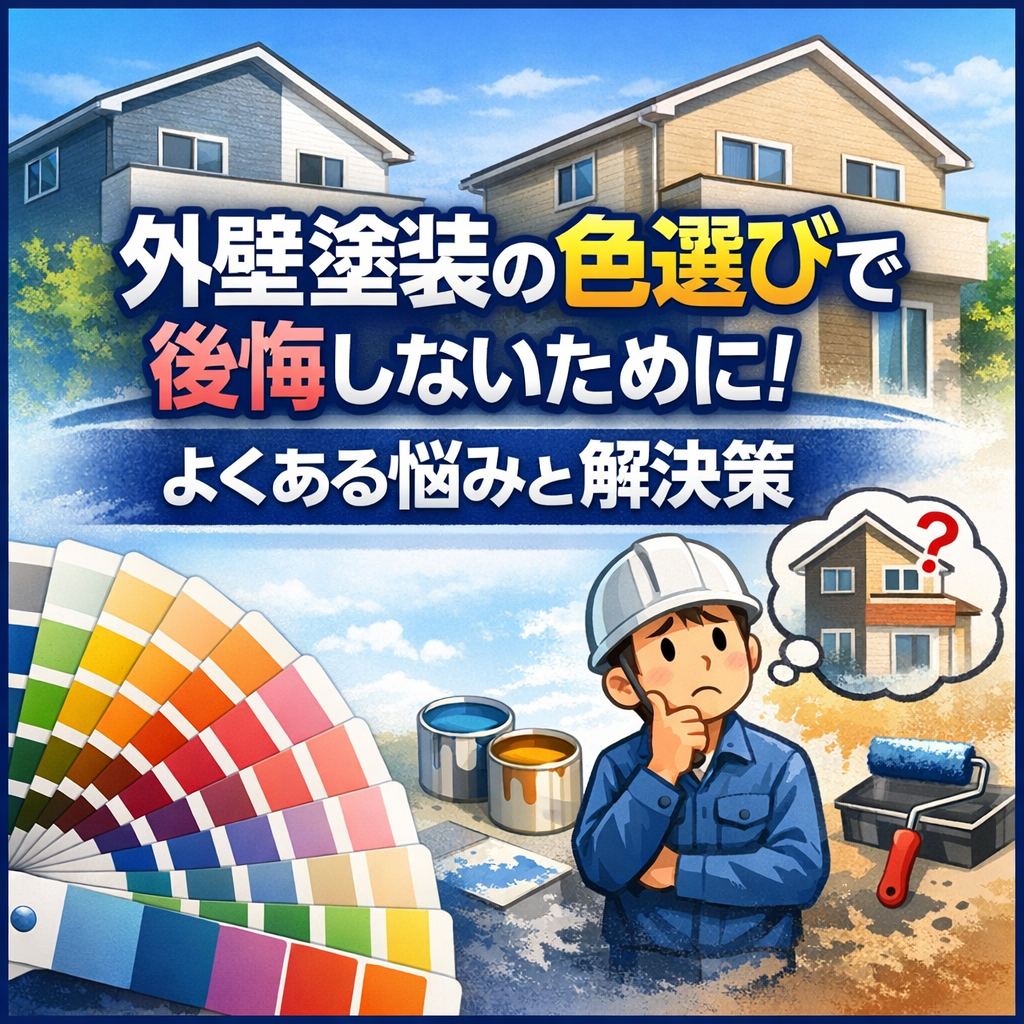 外壁塗装の色選びで後悔しないために！よくある悩みと解決策