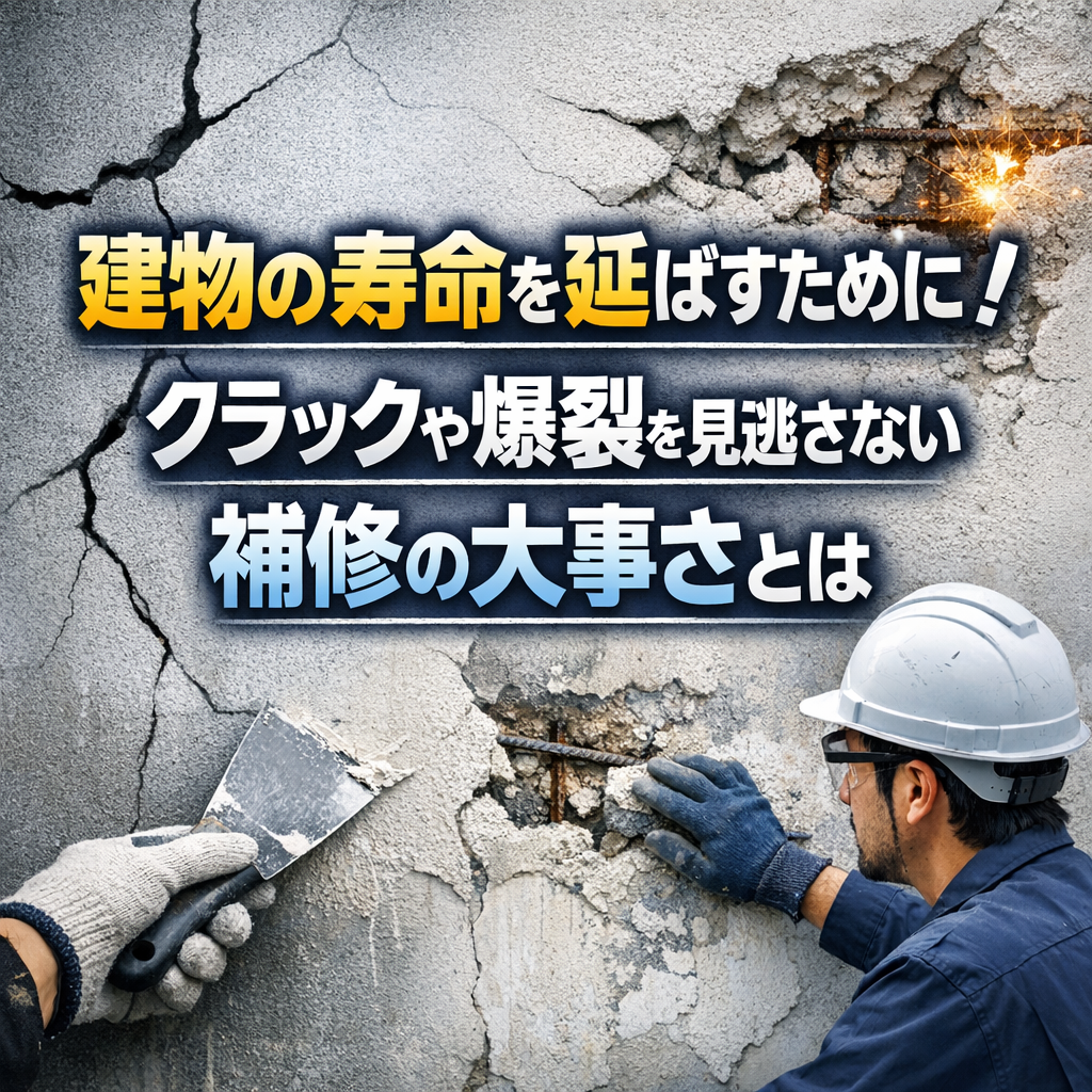 建物の寿命を延ばすために！クラックや爆裂を見逃さない補修の大事さとは