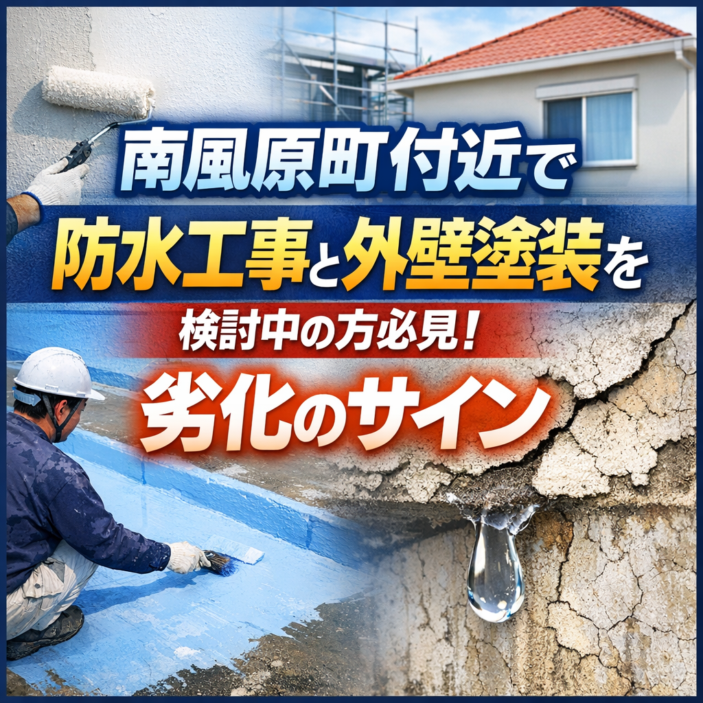 南風原町付近で防水工事と外壁塗装を検討中の方必見！劣化のサイン